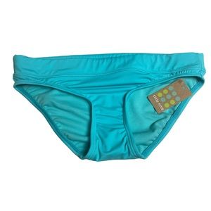 Title Nine LEHUA Bikini Bottom Solid Aqua Summer Beach Poolside Swim XL NEW